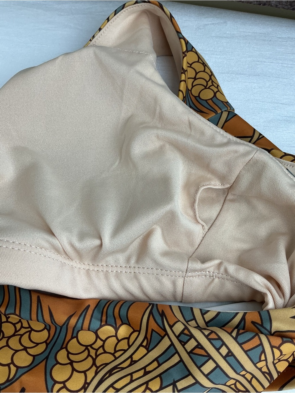 Albion Golden Hour Olive Swim Crop Top Women's Size Large - Picture 4 of 8